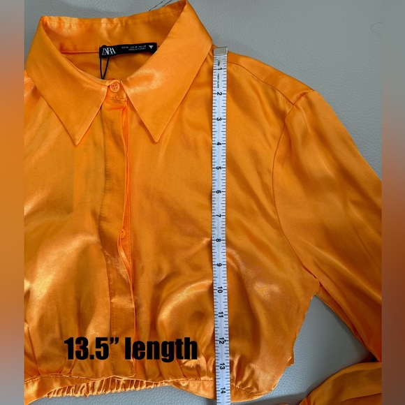 Cropped satin Zara blouse - Picture 8 of 9